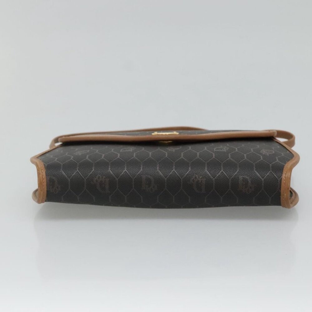 Christian Dior Honeycomb Canvas Shoulder Bag PVC Black - Picture 8 of 16